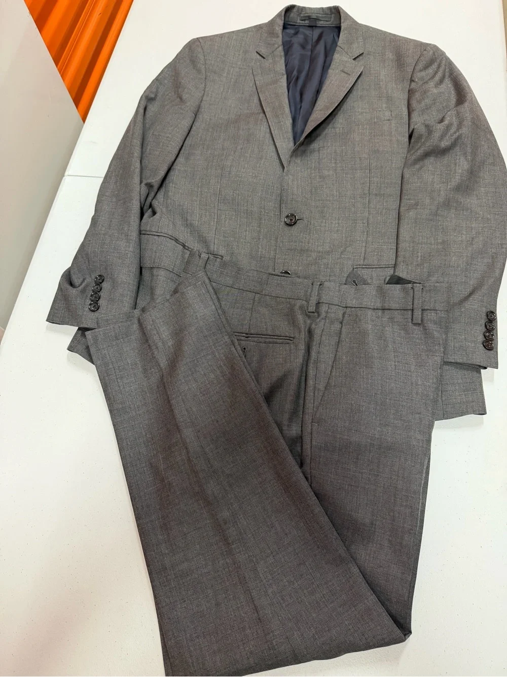 J.Crew Ludlow Suit 40S 33x29Gray Tollegno 1900 Italian 100% Wool Slim B333